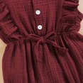thumbnail image 5 of Wedding Bodysuit for Baby Girls Romper Sleeveless Ruffle Jumpsuit with Headband Kids Jumpsuit Summer Outfit, 5 of 8