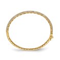 thumbnail image 2 of Sterling Silver PavÇ Gold-tone 175 Stone CZ Hinged Bangle (Weight: 10.49 Grams, Length: Inches), 2 of 3