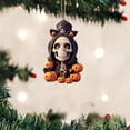 thumbnail image 4 of Ihhxbz Home Decor, Decorations Halloween Skeleton Pumpkin Horror Car Rearview Mirror Pendant Decoration, 4 of 4