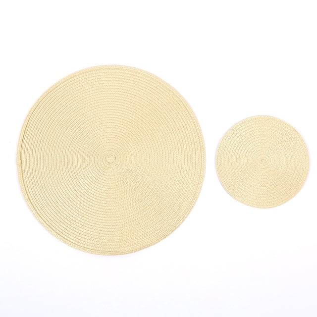 Almohadillas de Mesa para la Mesa Del Comedor Mesa Tejida Alfombra de Colocación, Alfombra a Prueba de Aceite para el Hogar, Almohadillas de Mesa de Aislamiento Térmico para la Mesa Del Comedor Resist