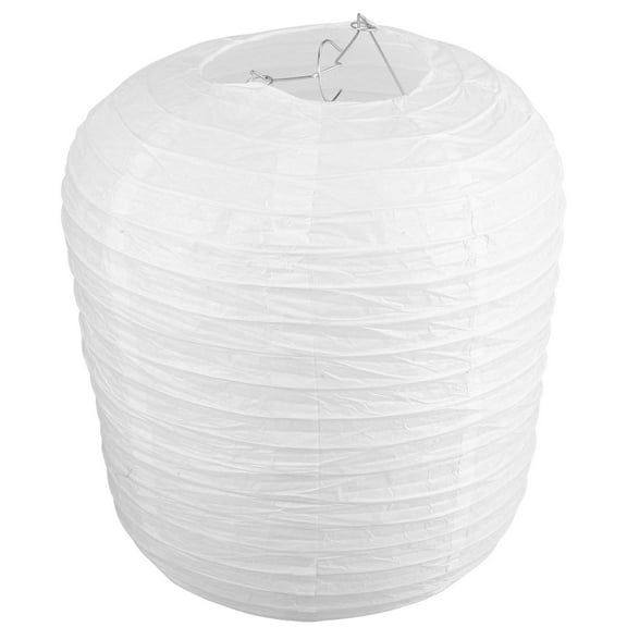 BESTOYARD Hanging Paper Drum Lampshade Lantern Lampshade White Foldable Design for Party 1Pack
