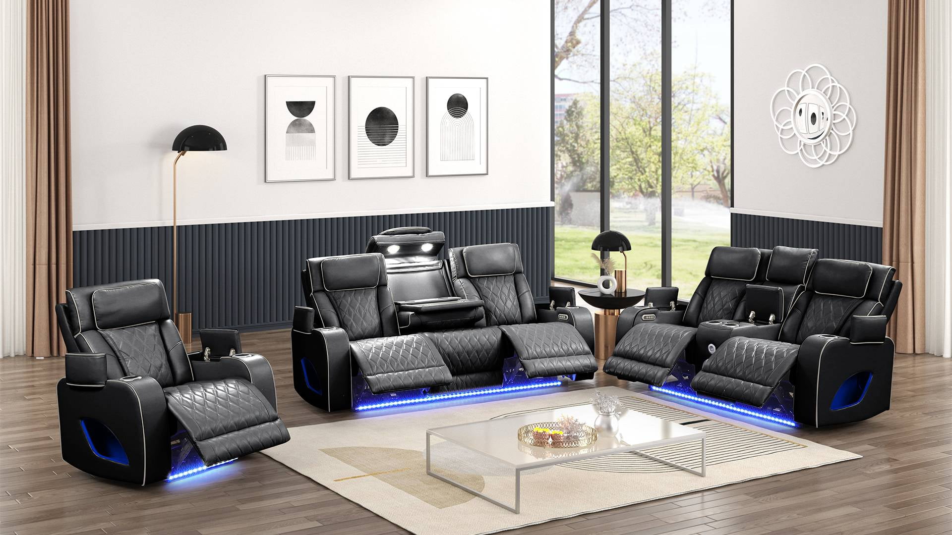 Vanessa Piece Living Room Set Made With Velvet Upholstery in