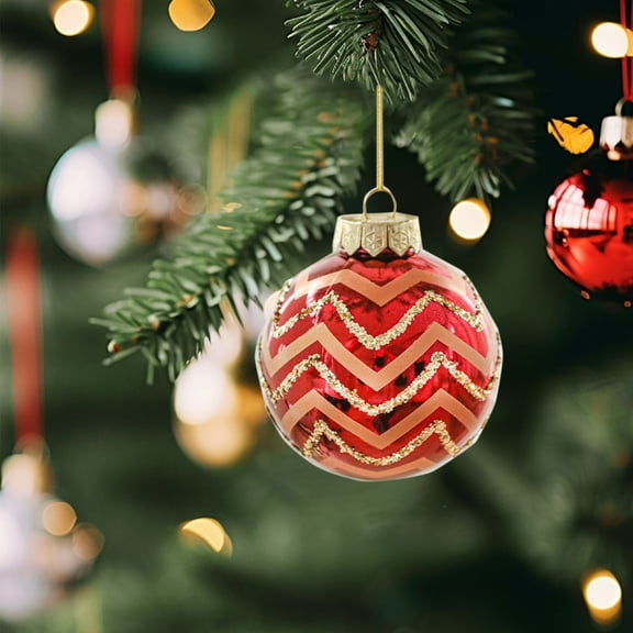 Fzsteel Red Glitter Electroplated Light-Up Christmas Tree Ornament with Plastic Construction for Festive Holiday Decor