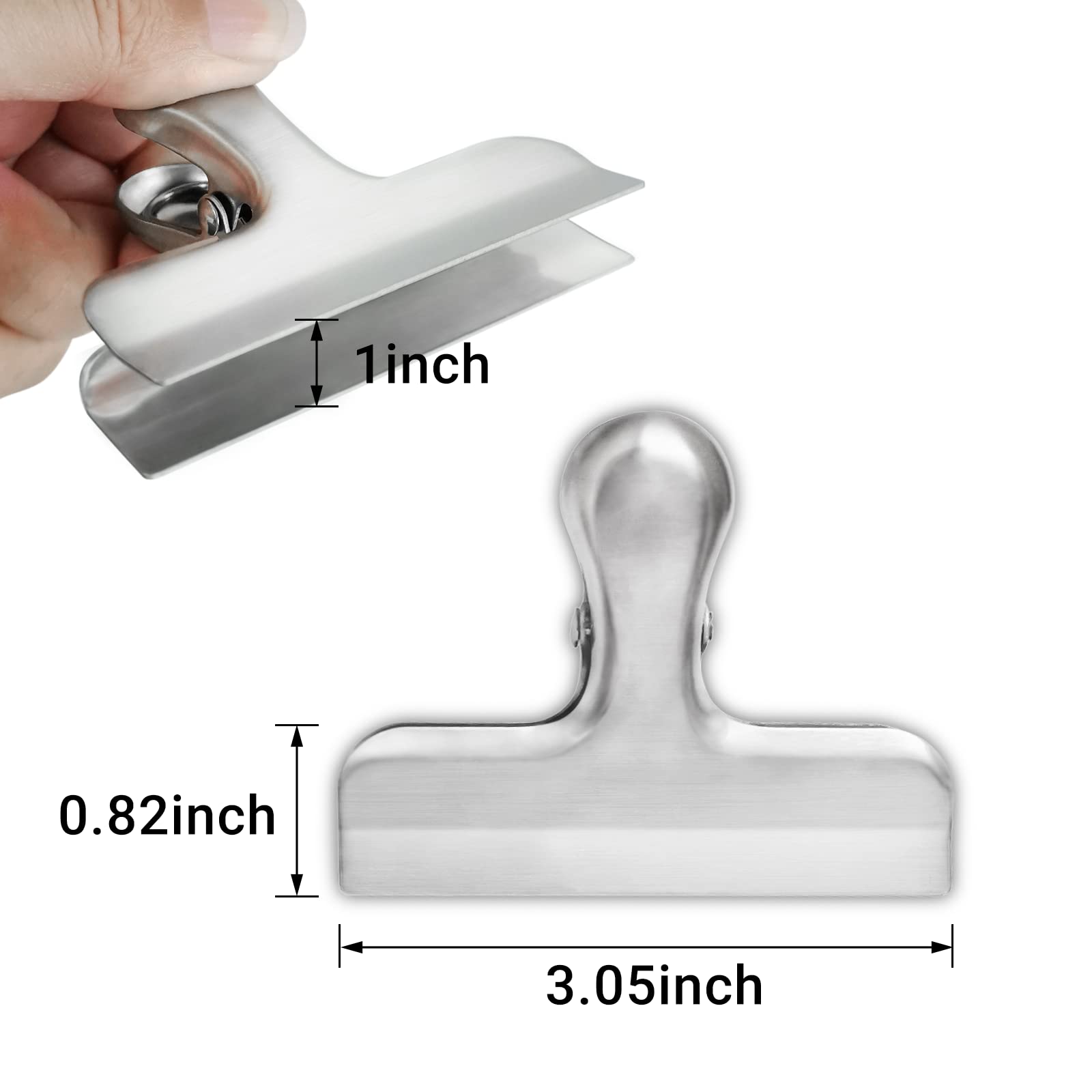 Chip Clips Pack of 6PCS Stainless Steel Chip Bag Clip Kitchen Clamp Tool  Storage