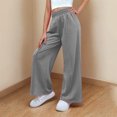 thumbnail image 2 of VV AVEORS Teen Girls Barrel Sweatpants High Waisted Fleece Baggy Casual School Sweat Pants With Pockets For Teen Girls Gray 140, 2 of 9