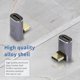 thumbnail image 4 of 40Gbps USB C 90 Angle Adapter USB 4.0 Type C Female to Male Right Angle Coupler Data Transfer 100W Charging Type C Pack of 2, 4 of 4