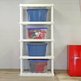 thumbnail image 2 of Oskar Plastic Shelving Unit Storage Shelf 5-Tier 74"H x 36"W x 18"D White 750 lb Capacity, 2 of 20