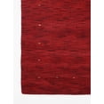 thumbnail image 2 of Rugsotic Carpets Hand Knotted Wool Area Rug 9'x12' Red Contemporary Rectangle Indoor Rug for Living Room, Bedroom Antimicrobial L00102, 2 of 5