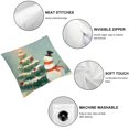 thumbnail image 4 of BANET Printed Merry Christmas Tree Throw Pillow Covers, Square Winter Couch Cushion Cover Hidden Zipper Pillowcase Home Sofa Decor 24x24in, 4 of 5