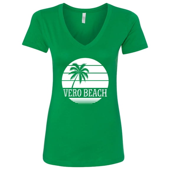 Inktastic Vero Beach Florida Vacation Women's V-Neck T-Shirt