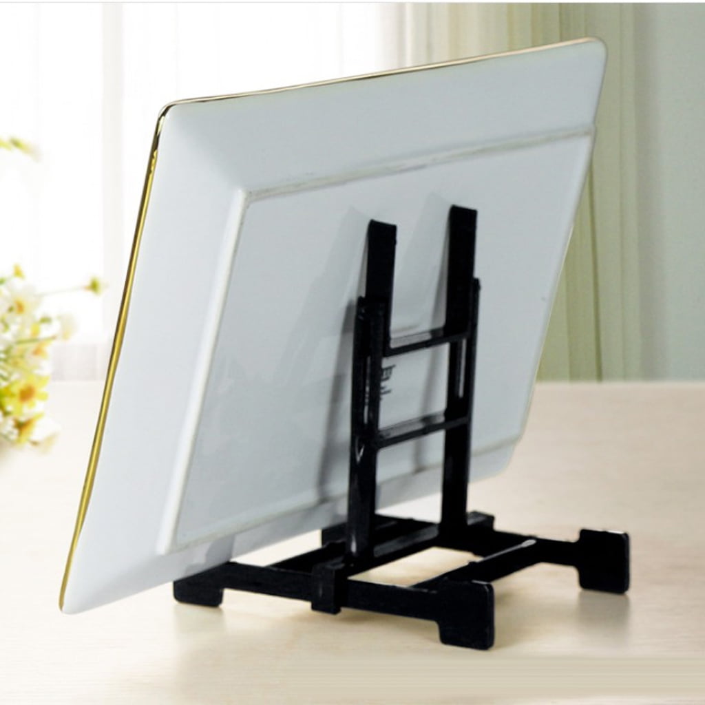 Modern Photo Display Easel Stand Bowl Picture Frame Pedestal Holder Black 
