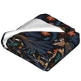 thumbnail image 2 of Bixox Fleece Blanket fall fox deer bird Pattern Super Soft Double-Sided Microfiber Flannel Blanket for Sofa, Bed, Couch,Suitable for All Seasons - 40"x30", 2 of 5