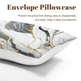 thumbnail image 5 of White Marble Queen Size Comforter Set – 3 Piece Queen Comforter Set - Soft Microfiber All Season Queen Comforter by Conrad’s Limited Collections, 5 of 5