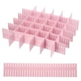 thumbnail image 1 of Uxcell 20 Pcs Organizador de Separador de Cajón de Plástico Ajustable para Ropa Interior, Cinturón, Bufanda, Calcetines, Rosa, 1 of 6