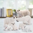 thumbnail image 4 of Figuras realistas de oso ártico, modelo de juguete, adorno para tarta, animal salvaje de plástico 7 piezas, 4 of 9