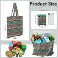 thumbnail image 4 of Boho Chic Tribal Canvas Shopping Bag – Ink Style Reusable Handbag, 4 of 5