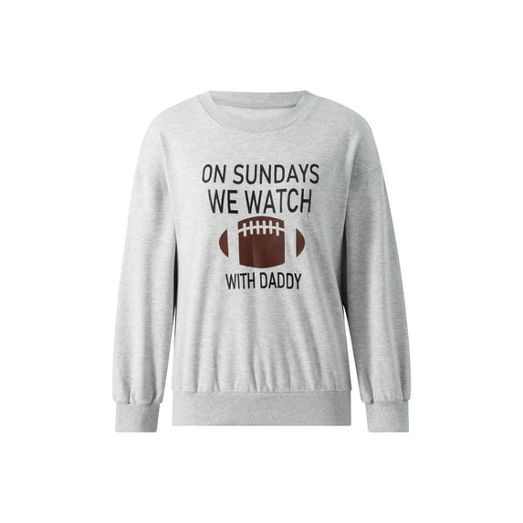 Seyurigaoka Women Loose Pullover Tops Long Sleeve Round Neck Letters Print Casual Street Party Spring Fall Sweater Shirts