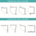 thumbnail image 2 of Misounda Corner Curved Shower Curtain Rod Rustproof Expandable Metal Adjustable Shower Rod 43.3"-47.2"inch Telescoping Design Exquisite Customizable for Bathroom,Need To Drill, 2 of 7