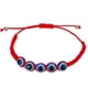 thumbnail image 3 of 6 pulseras de mal de ojo hechas a mano con cuerda trenzada a juego, pulseras ajustables con dijes, relación de éxito, joyería de la suerte, 3 of 5