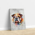 thumbnail image 3 of Watercolor Drip Bulldog Pop Art Colorful Portrait Artwork Vertical Matte Canvas Poster Dog Lover Gifts Idea Wall Art Home Decor - 01009, 3 of 5