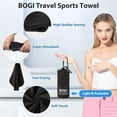 thumbnail image 3 of Toalla BOGI de microfibra Travel Sports, 40 x 81 cm, 2 unidades, negra, 3 of 6