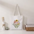 thumbnail image 5 of Embroidery Kit Canvas Tote Bag for Beginners,Cross Stitch Kits for Adults,DIY Books Flowers Pattern,Women Shopping Reusable Grocery Bags, 5 of 7