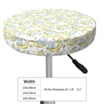thumbnail image 4 of Kdxio Moon And Rabbit Print Stool Covers Round,Stretch Round Bar Stool Covers Washable Bar Stool Cushion Slipcover for 12-15 Inch Chair, 4 of 7