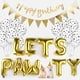 thumbnail image 1 of Banner de globos de cumpleaños (letras doradas en 3d) decoración de fiesta inflable, 1 of 4