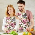 thumbnail image 3 of Pioneer Flower Floral Print Pattern Apron-Garden Aprons for Women with Pockets-Cotton Linen Waterproof Kitchen Cooking Gardening Aprons Adjustable for Kitchen,Cooking,BBQ and Salon 33x27 Inch, 3 of 7