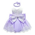 thumbnail image 5 of 2 Pcs Robe de Noël pour Tout-Petit Fille Bébé Princesse Filles Mignonne Nœud Papillon Robe de Fête Robes, 5 of 5