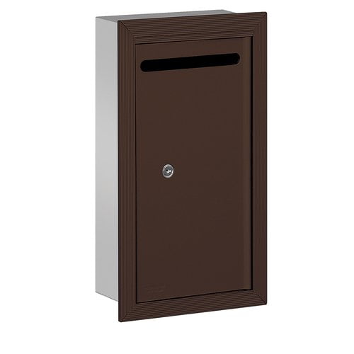 Letter Box (Includes Commercial Lock) - Slim - Recessed Mounted - Bronze - Private Access