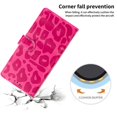 thumbnail image 5 of Leather For Google Pixel 11 Pro XL 6.8-inch Leopard Print Wallet Case, With Card Holder,Wristband,Magnetic Clasp Kickstand Folio Cover,Rose red,For Pixel 11 Pro XL, 5 of 6
