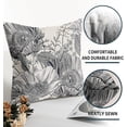 thumbnail image 6 of Vintage Flowers Pillow Covers 18x18 Inch Set of 2 Black Gray White Floral Leaves Decorative Square Throw Pillows For Couch Rustic Square Pillow Cases Home Decor For Living Room Sofa Porch Outdoor, 6 of 6