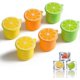 thumbnail image 1 of 6pc silicone ice ball maker, large ice cube molds for whiskey, cocktails, coffee, juice and water. (OrangeGreenYellow), 1 of 4