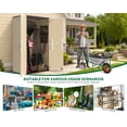 thumbnail image 2 of OROFULL 5x3 FT Outdoor Storage Shed, Waterproof Resin Tool Shed with Lockable Door & Reinforced Floor, All-Weather Shed for Patio Garage Garden Khaki, 2 of 9