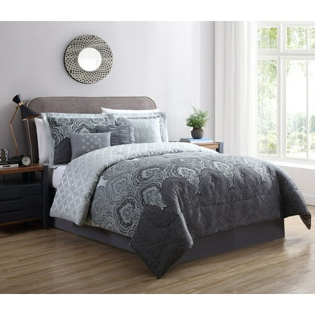 Mainstays King Woven Jacquard Mint Green Comforter Set 7 Piece