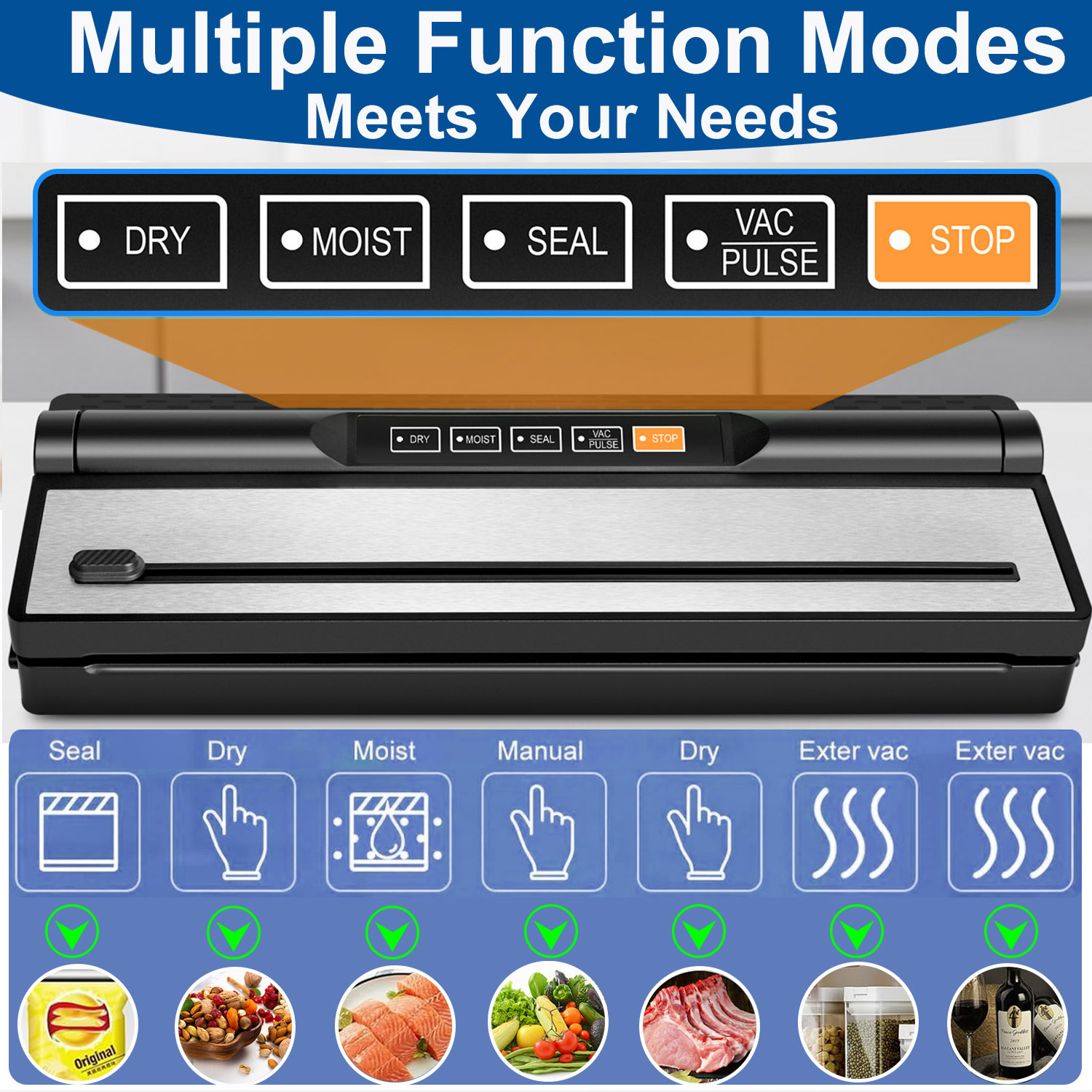 Camkey Food Vacuum Sealer with Bag Rolls photo 5
