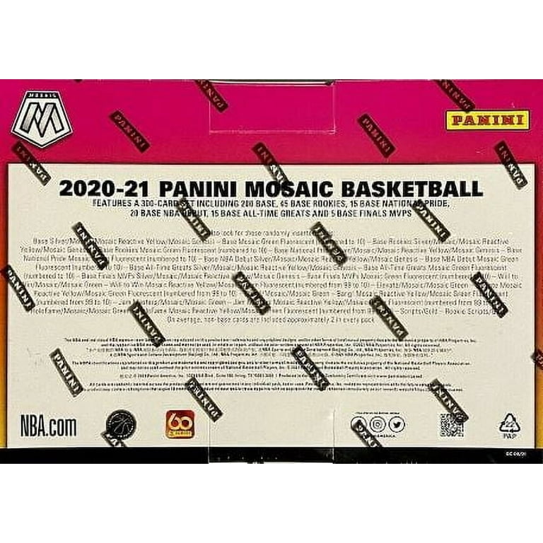 2020-21 Panini Mosaic Basketball Mega 64-Card Box (Green