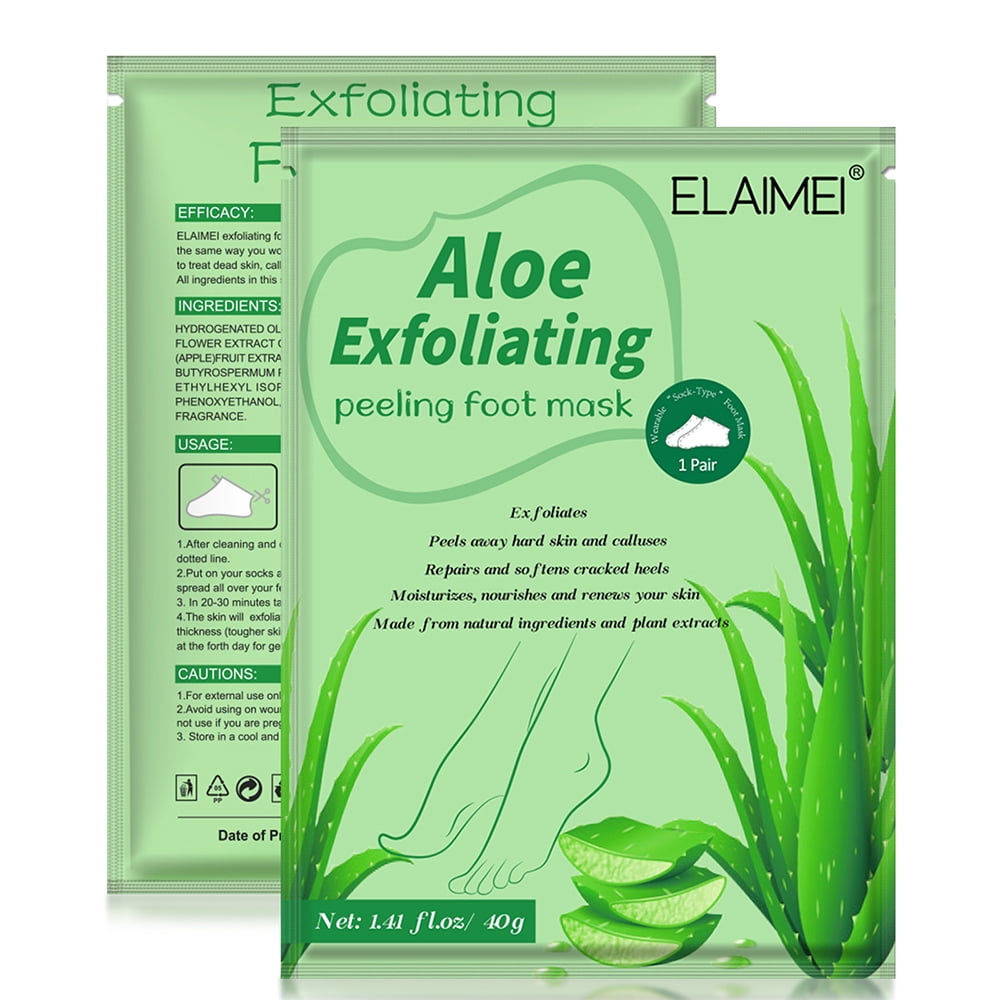 Elaimei Exfoliating Foot Mask To Remove Calluses, Dead Skin, Foot Odor