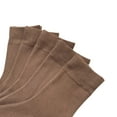 thumbnail image 3 of SERISIMPLE 5 Pairs Bamboo Dress Casual Sock for Women Mid-Calf Crew Socks Soft Lightweight (Brown, Medium), 3 of 6