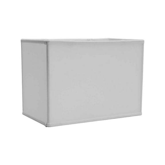 Home Concept Contemporary White Linen Rectangular Drum Lamp Shade for Adult