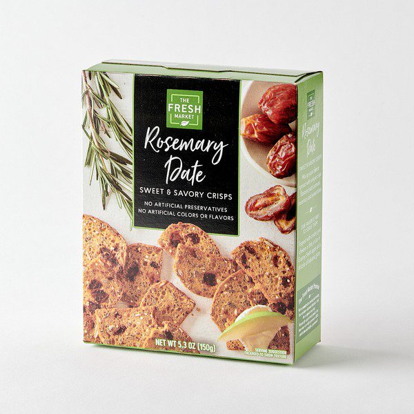 The Fresh Market Rosemary Date Crisps 5.3 oz box