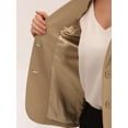 thumbnail image 6 of INSPIRE CHIC Women's Work Blazer Lapel Collar Long Sleeve Jacket Suit Blazer S Deep Khaki, 6 of 7