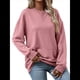thumbnail image 2 of Sudadera de Larga para Mujer, Informal, con Cuello Redondo, , Ligera y con Bolsillo. Rosa L, 2 of 10