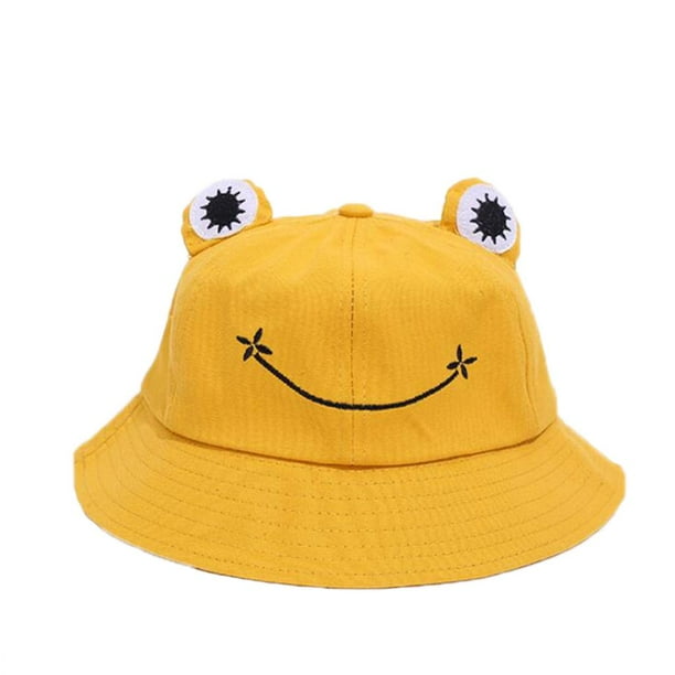 Fashion Frog Bucket Hat Cotton Bucket Sunhat Women Summer Autumn Frog  Bucket Hat Yellow M 