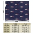 thumbnail image 3 of DouZhe Ultra-Soft Micro Fleece Lightweight Flannel Bed Blanket, Cartoon Rockets Spaceship Print Cozy Warm Throw Blankets, 60"x50", 3 of 7