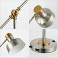 thumbnail image 5 of JONATHAN Y Allegra 18.5" Classic Farmhouse Adjustable Cantilever LED Task Lamp with USB Charging Port, Nickel/Brass Gold, JYL7124B, 5 of 5