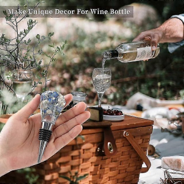 10pcs Wine Stopper, Reusable Decorative Wine Bottle Stoppers Wine Saver Stopper Set For Party Weddi
