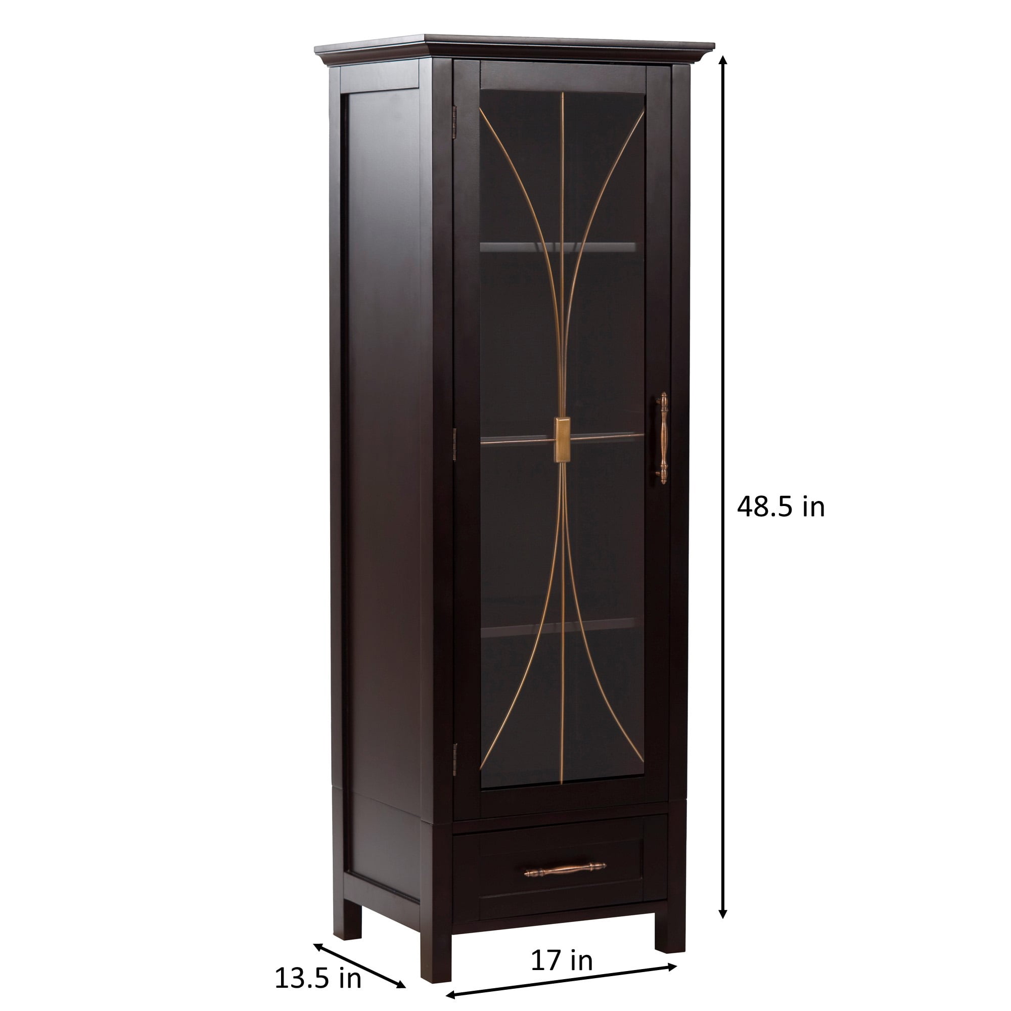 Espresso E8858CH Zenna Home Classic Linen Cabinet