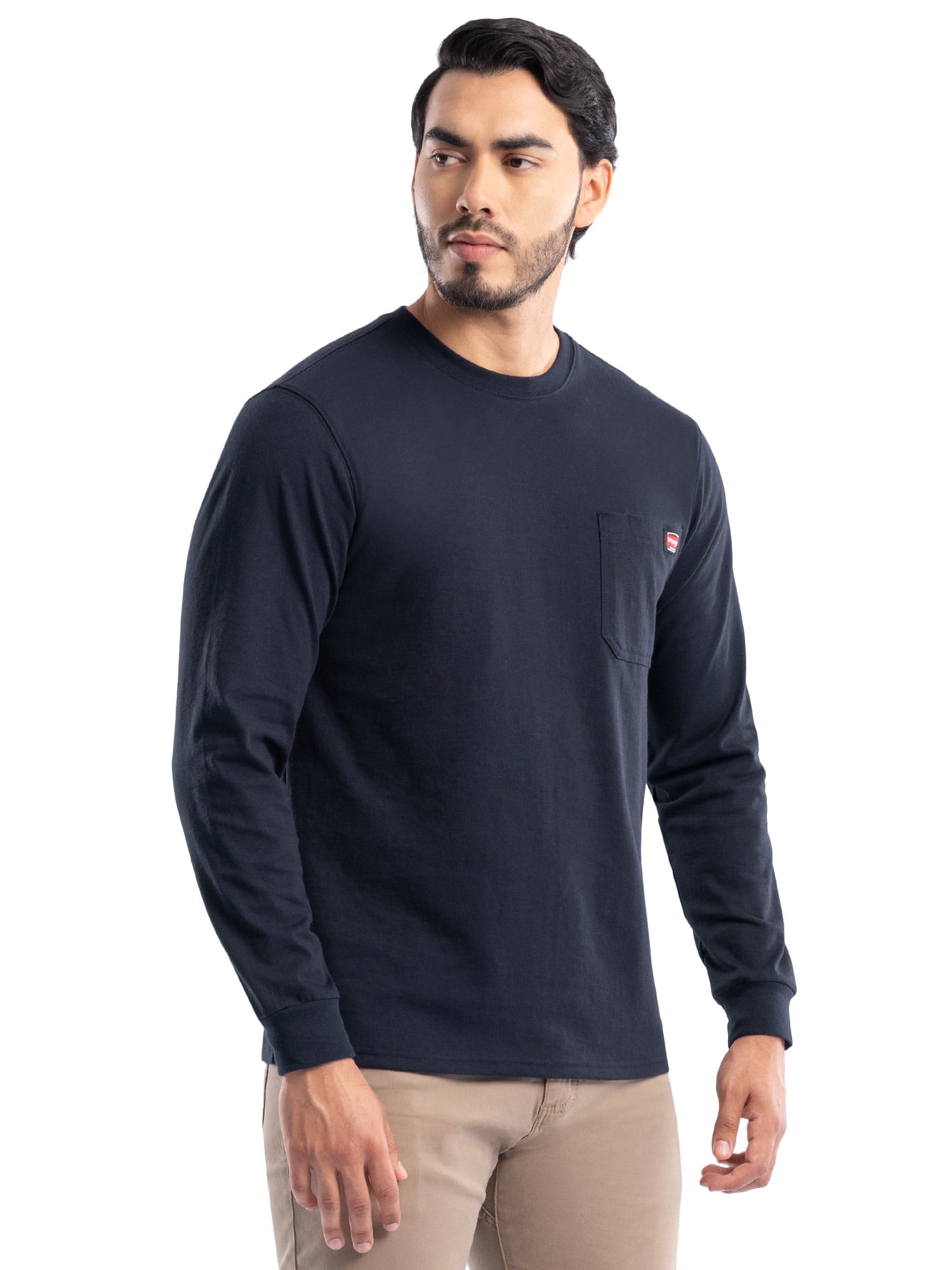 Wrangler Workwear Men's Long Sleeve Heavyweight Pocket T-Shirt, Size S-3XL (Men's and Big Men's)